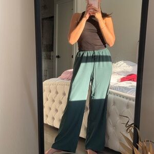 MELLODAY Teal Wide Leg Women's Pants